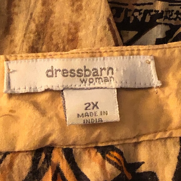 Woman’s Beaded Blouse Mixed Pattern & Beads Dress Barn 2X PF - Picture 5 of 7